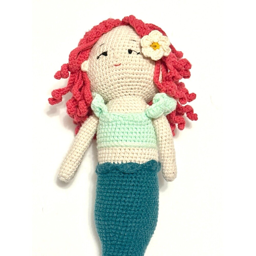Handmade Crochet Little Mermaid Ariel Doll Plush Toy Stuffed Animal